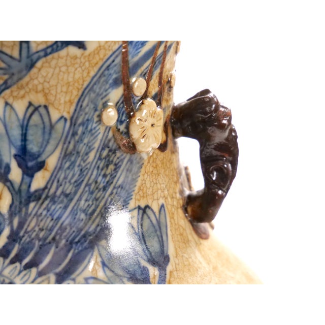 Mid-20th Century Chinese Porcelain Vase With Phoenix and Floral Motifs For Sale - Image 9 of 11