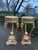 Late20C Artisan Louis XVI Gold Beech Marble Side Tables-Pair For Sale - Image 4 of 8