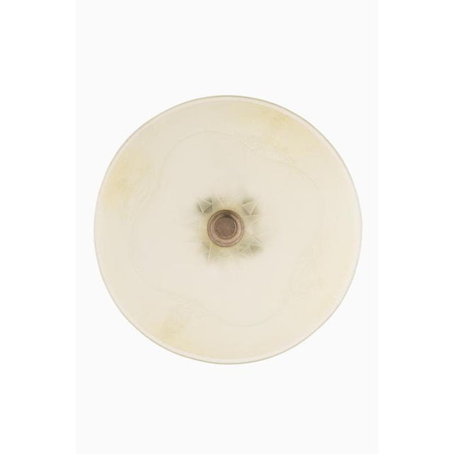 Vintage Ceiling Lamp in Glass and Steel, 1940s For Sale - Image 3 of 10