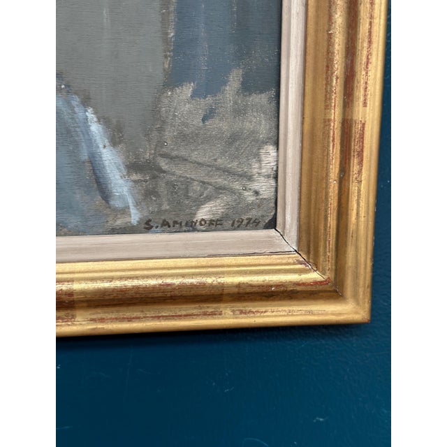 1970s Sigrid Aminoff Oxenstierna, Figure in Profile, 1974, Oil on Panel, Framed For Sale - Image 5 of 18