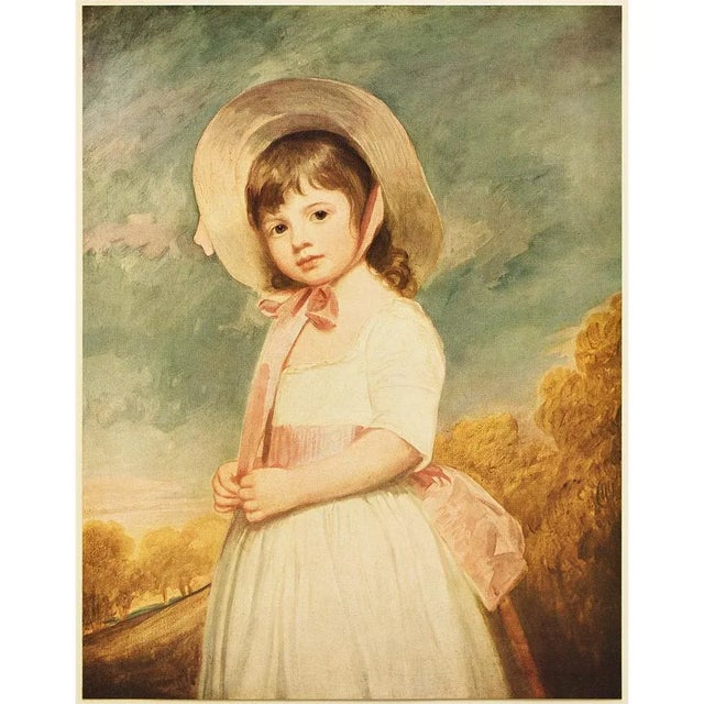 Paper 1956 George Romney "Miss Willoughby", Vintage Full-Color Print For Sale - Image 7 of 8