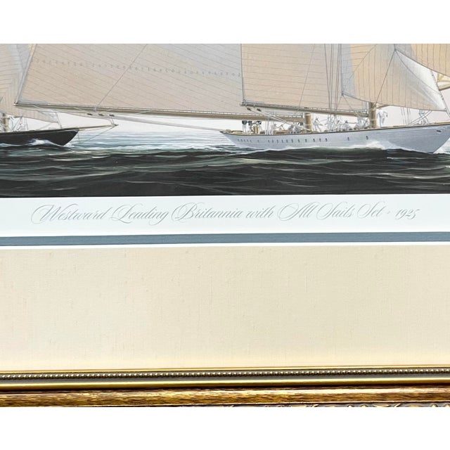 1990s John Mecray “Westward Leading Britannia…” Framed, Matted & Signed Print For Sale - Image 5 of 10