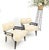 Mid 20th Century Pair of Mid-Century Modern Black Lacquer Abstract Fabric Lounge Chairs AS IS For Sale - Image 5 of 14