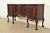 English Romweber Antique Chippendale Flame Mahogany Serpentine Front Sideboard Credenza, Circa 1920s For Sale - Image 3 of 13