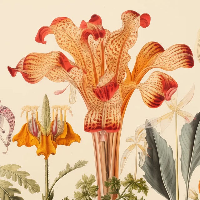 Campaign 13" X 9" 'Garden Flowers' Botanical Print, 'Hortus Floridus' Style, Unframed For Sale - Image 3 of 6