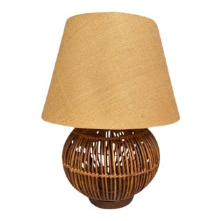 Bamboo Lantern Table Lamp For Sale