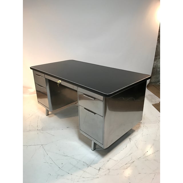 Polished Steel Tanker Desk Chairish