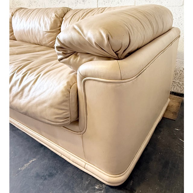 Weiman Attr. Genuine Leather 3 PCS Sectional Sofa From 80's For Sale - Image 10 of 12