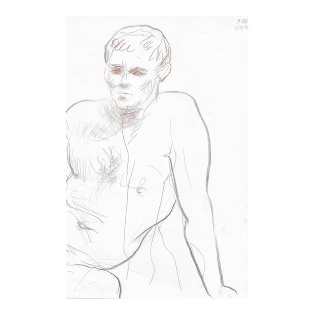 1996 James Bone Male Nude Drawing For Sale