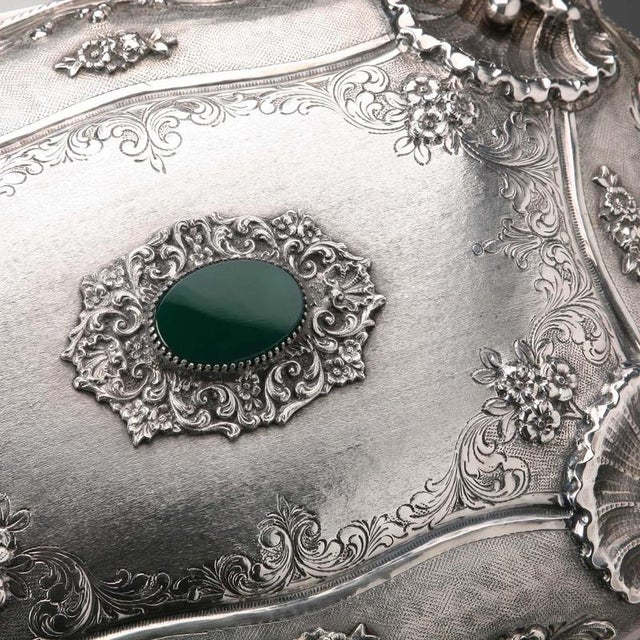 Silver Box with Plant and Floral Motifs For Sale - Image 6 of 16