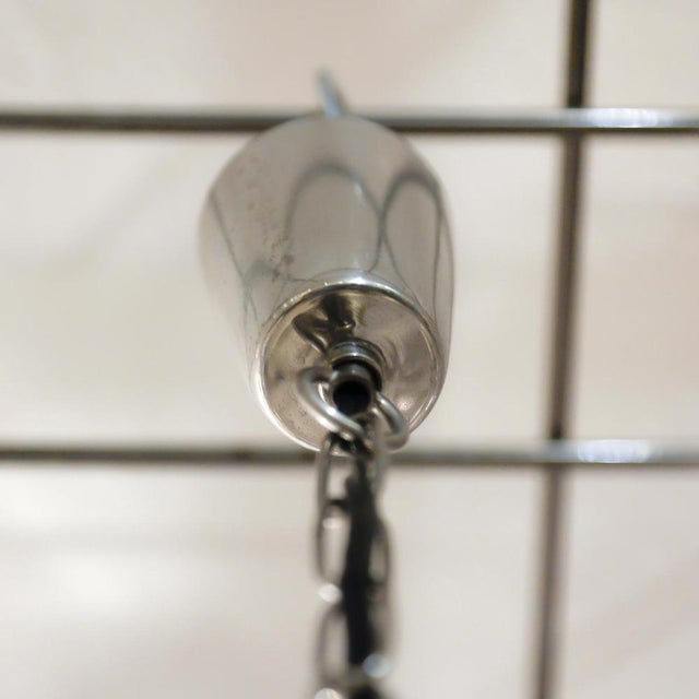 Metal Vintage Ice Glass Pendant Lamp by Kalmar for J.T. Kalmar, Austria, 1960s For Sale - Image 7 of 9