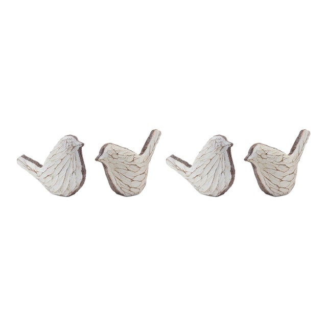 Carved Bird Figurine (Set of 4) For Sale In Chicago - Image 6 of 6