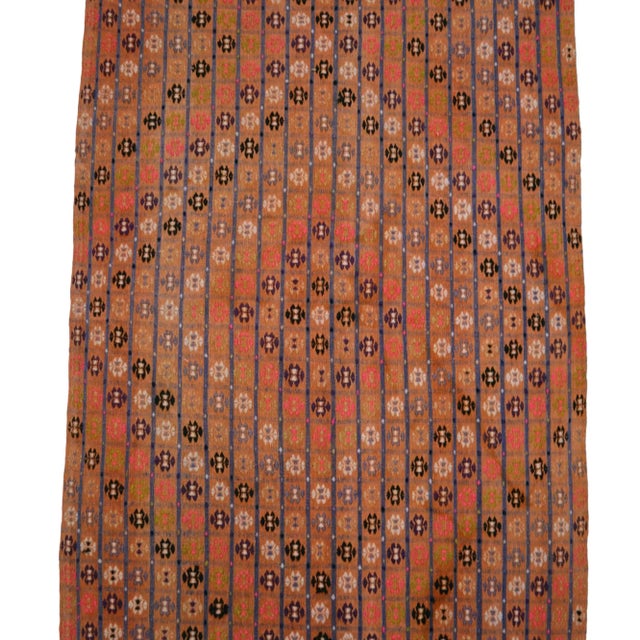 Vintage Turkish Runner Rug Handmade Wool Kilim Rug Hallway Decor Kitchen Decor - 3′7″ × 11′10″ For Sale - Image 10 of 13