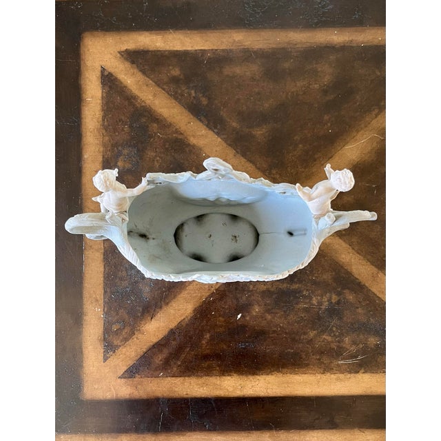 Antique Bisque Planter With Cherub Flower Design For Sale - Image 11 of 11