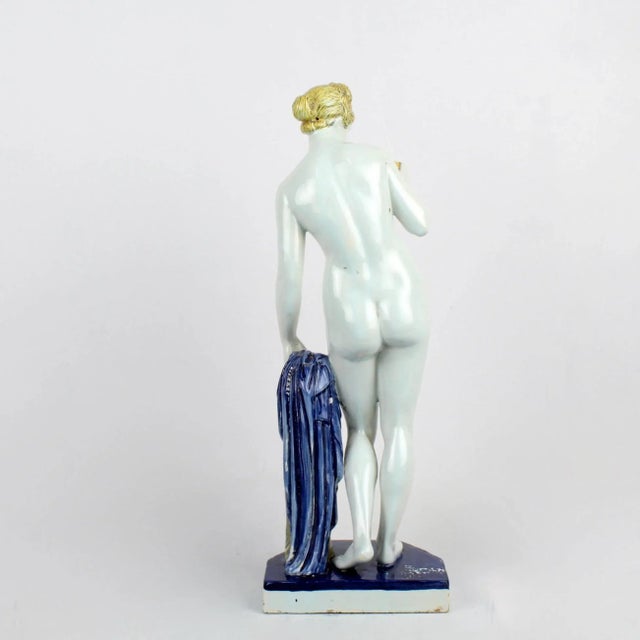 Late 19th Century Large 19th Century Samsom et Cie Faience Figurine of Venus and the Golden Apple For Sale - Image 5 of 11