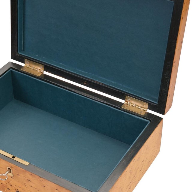 Biedermeier Birch Wood Casket, 1830 For Sale - Image 4 of 8