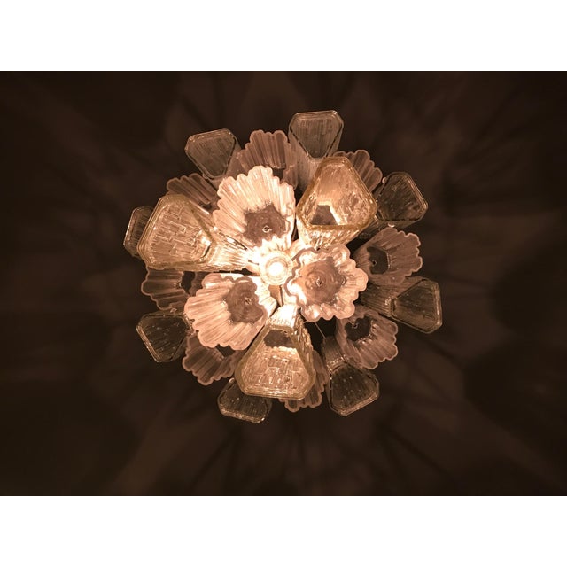 Attributed Murano Glass Chandelier Made in Italy For Sale - Image 4 of 4