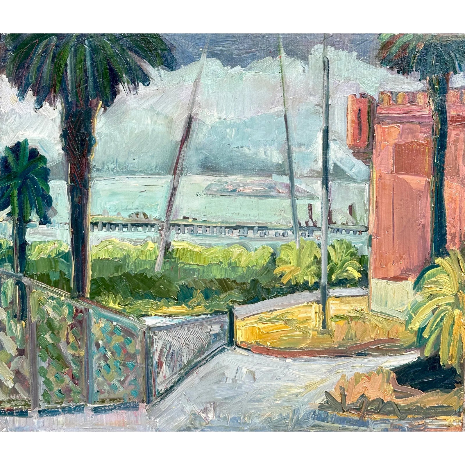 Original Oil Expressionist Landscape Hartman 2007 | Chairish