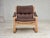 Wood Swedish Leather and Bentwood Lounge Chair by Åke Fribytter, 1970s For Sale - Image 7 of 18