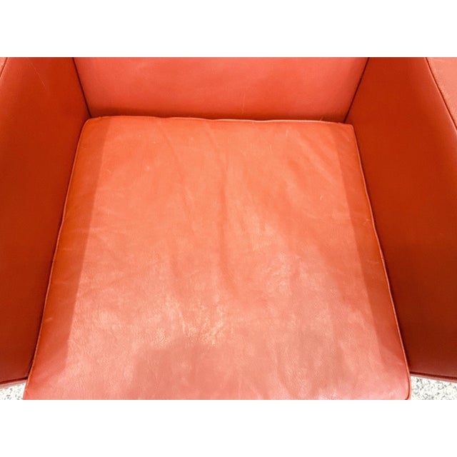 Danish Modern Leather & Beech Lounge Chairs in the Style of Børge Mogensen - A Pair For Sale - Image 11 of 17