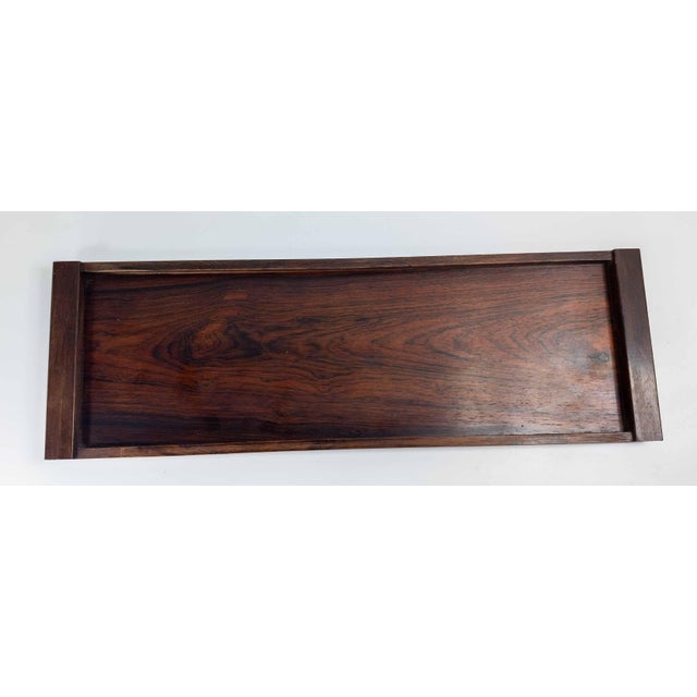Mid-Century Danish Modern Rosewood Serving Tray, Unsigned For Sale - Image 10 of 15