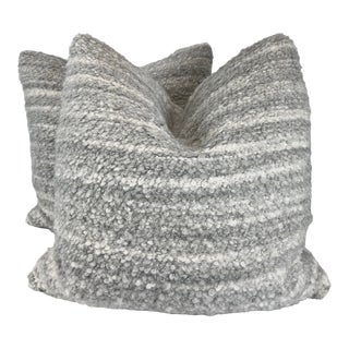 Holly Hunt "Winnie" in Ice Grey 22" Pillows-A Pair For Sale