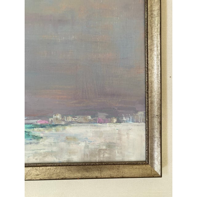 Gorgeous sugar sand, turquoise water and dreamy clear blue sky with this luscious seascape. Oil on board custom framed...
