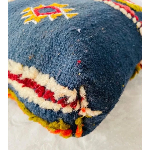 Textile Tribal Wool Vintage Kilim Cushion or Pillow, a Pair For Sale - Image 7 of 11