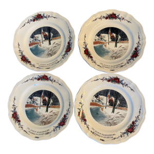 Vintage ~ Sarreguminas ~ Obernai "Mill & Steeple" ~ Dinner Plate ~ France Set of 4