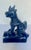 Blue Vintage Cobalt Blue Chinese Ceramic Roof Tile Figurines - Set of 4 For Sale - Image 8 of 18