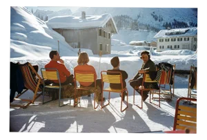 Slim Aarons, Relaxing in Lech, 1985, C-Print Photograph