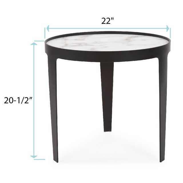 Black Costa Metal Side Table For Sale - Image 8 of 8