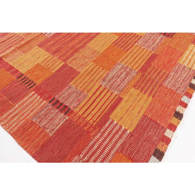 Vibrant Modern Swedish Flat Weave Wool Rug by Doris Leslie Blau For Sale - Image 4 of 6