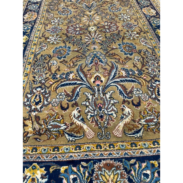 Blue Mid-Century Kashan Rug, 1960s For Sale - Image 8 of 18