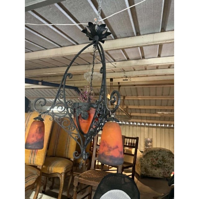 Chandelier from Muller Luneville, 1930s For Sale - Image 3 of 10