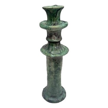 Moroccan Tamegroute Glazed Candlestick Holder For Sale