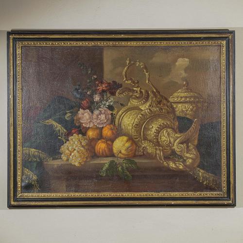 Still Life, Oil on Canvas, 1900s, Framed For Sale - Image 5 of 5
