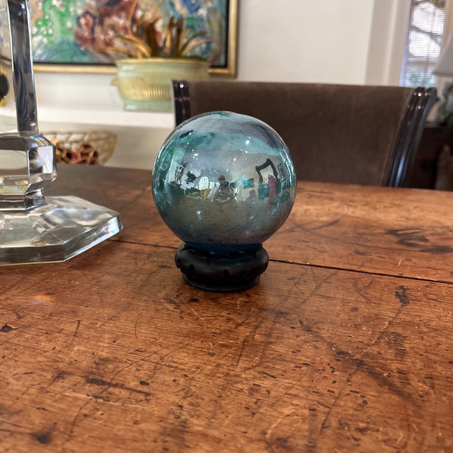1990s Hand Blown Glass Ball For Sale In Savannah - Image 6 of 6