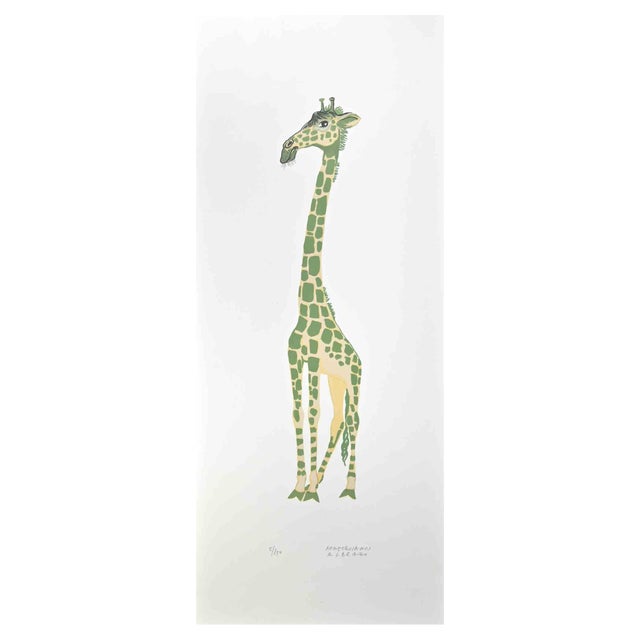 Alberto Mastroianni, Giraffe, Lithograph, 1970s For Sale