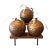 Set of 3, Mid 20th Century Gilt Metal Macy's Store Display Ball Ornaments For Sale