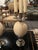 Hollywood Regency Silver Plate & Ostrich Egg Candlesticks -a Pair For Sale - Image 3 of 11