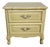 Vintage French Privincial Yellow Nightstand W Brass Hardware For Sale