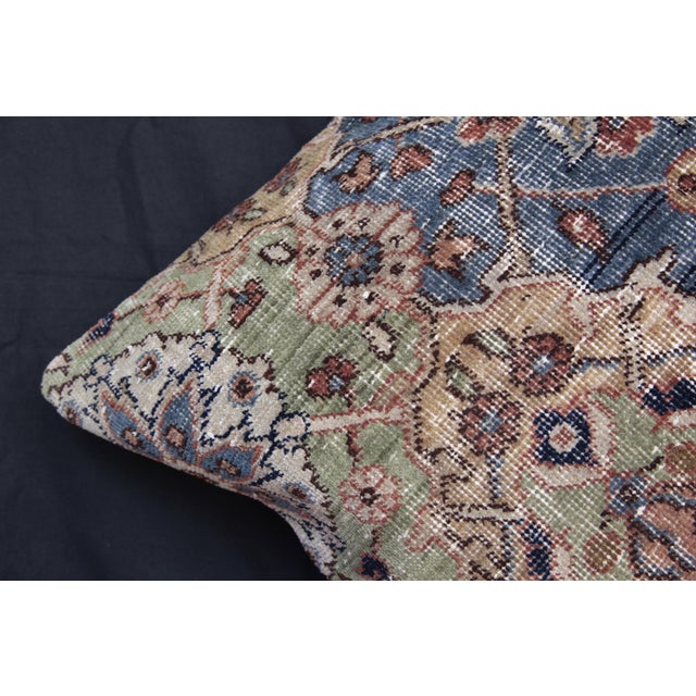 Handwoven Floral Multi Color Rug Pillow Cover -20'' X 20'' For Sale - Image 10 of 14
