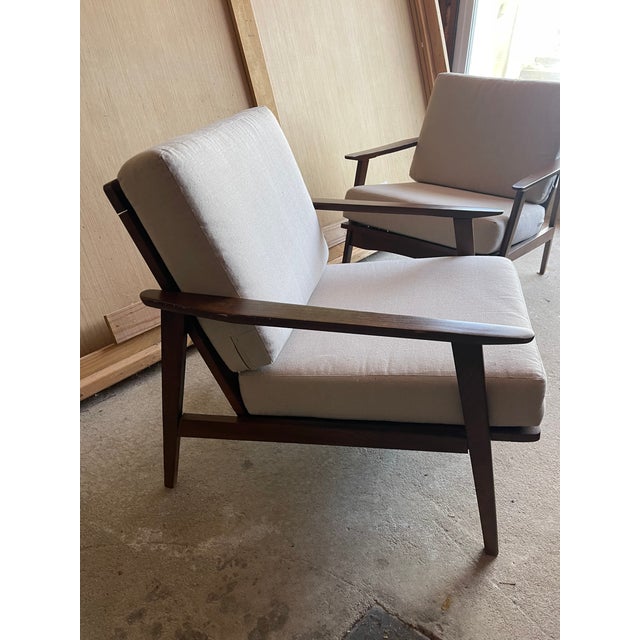 Brown 1970s Mid Century Modern Teak Chairs For Sale - Image 8 of 11