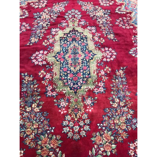 Large Vintage Kirman Style Rug, 1940s For Sale - Image 6 of 16