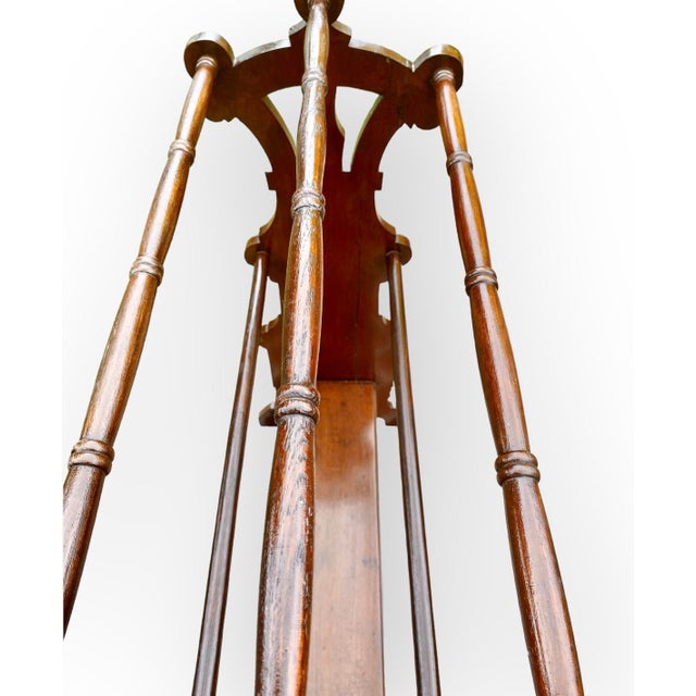 Brown Antique Eastlake Carved Walnut Quilt Rack For Sale - Image 8 of 10
