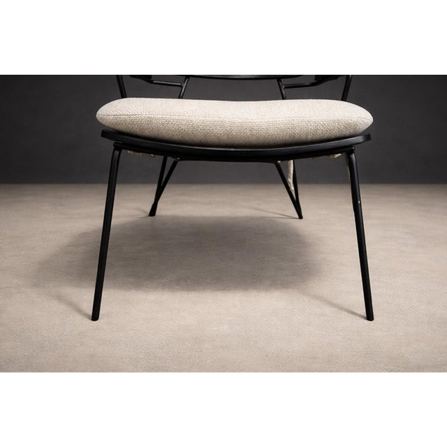 1950s Armchairs in Ebonized Wood & Metal, Carlo Hauner, 1950s For Sale - Image 5 of 16