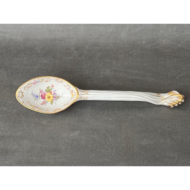 Meissen Porcelain Serving Spoon, 19th Century For Sale - Image 9 of 9