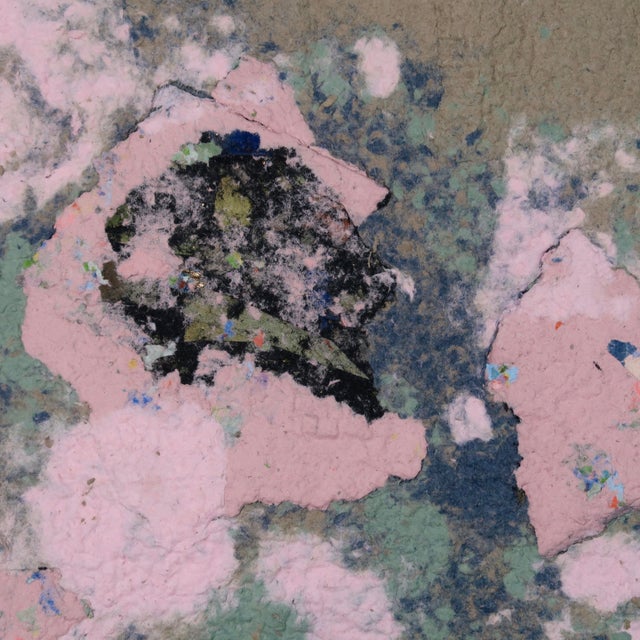 Olive Original Abstract Textured Fiber Base Mixed Media Painting in by Casey R Klein For Sale - Image 8 of 16