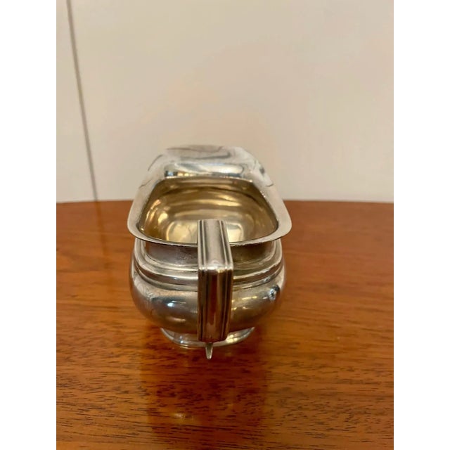 Edwardian Silver-Plated Tea Set Stamped Goldsmiths & Silversmith, Set of 3 For Sale - Image 6 of 14